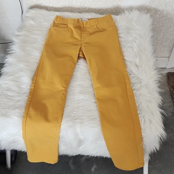 Big girls mustard pants and 2 navy blue Tops set - Picture 8 of 10